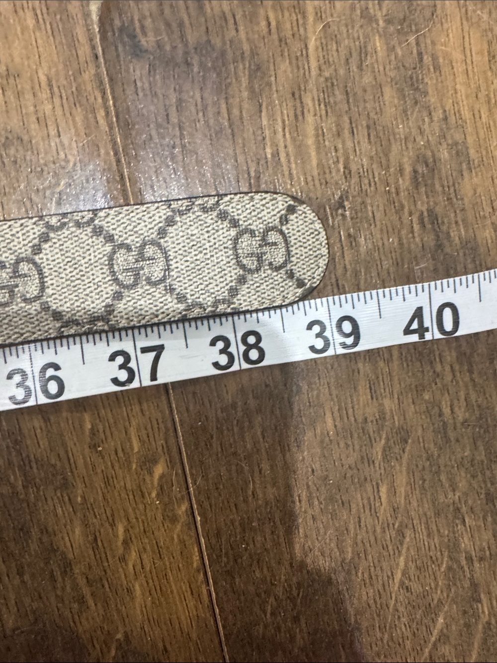 Gucci GG Supreme Monogram Belt with Gold Double G Buckle - Picture 5 of 11